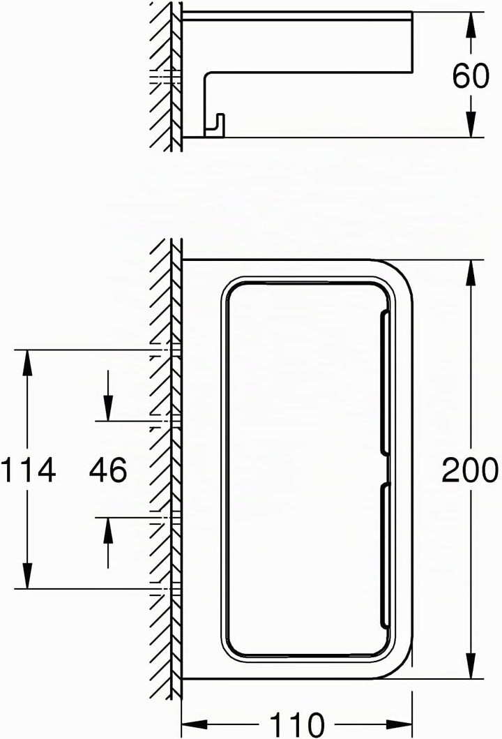 GROHE Start Cube - Seifenschale (verdeckte Befestigung, langlebig), chrom, 41107000 + Kleber- Set fü