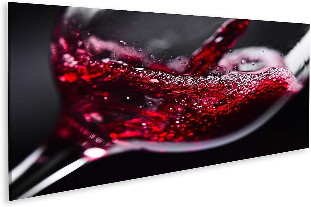 islandburner Bild auf Leinwand Rotwein Im Weinglas Auf Schwarzem Hintergrund 2 Bilder Wandbilder Pos