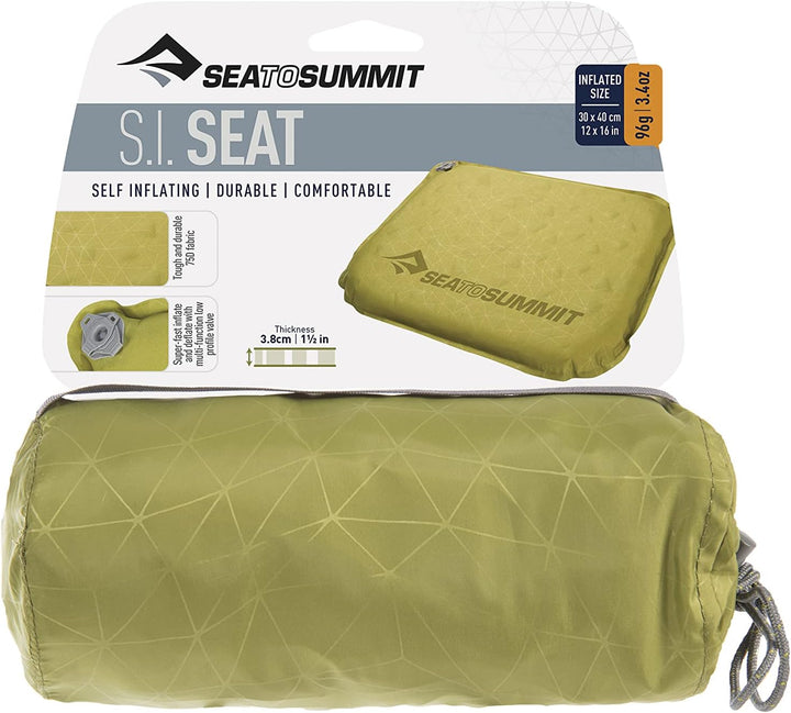 Sea to Summit Outdoor-Kissen Self Inflating Delta V Seat 40x30x3,8 cm Oliv, 40x30x3,8 cm Oliv