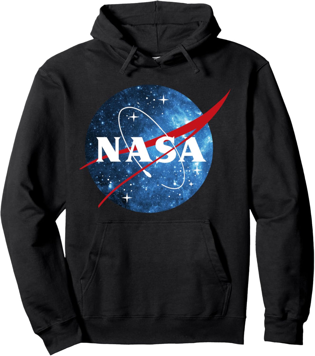 NASA Logo Classic Space Blue Poster Pullover Hoodie
