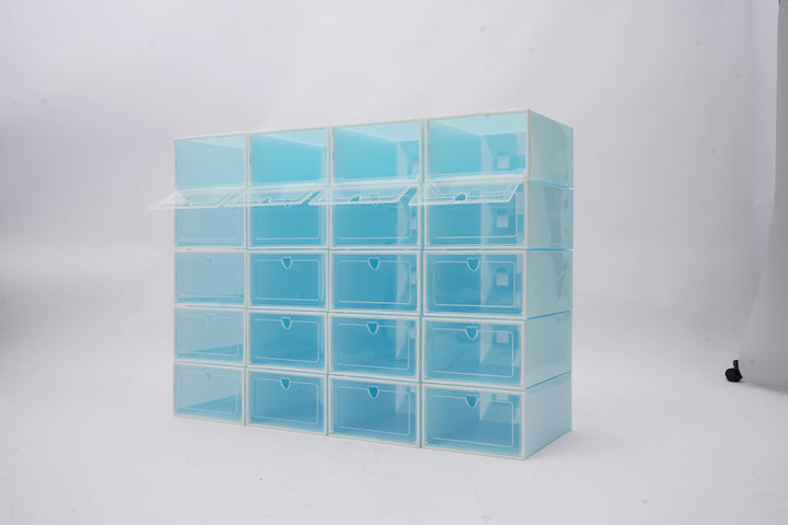 20Pcs Schuhboxen Schuhbox Transparent Schuh-Organizer, Platzsparender Schuhorganizer Organisieren Ha