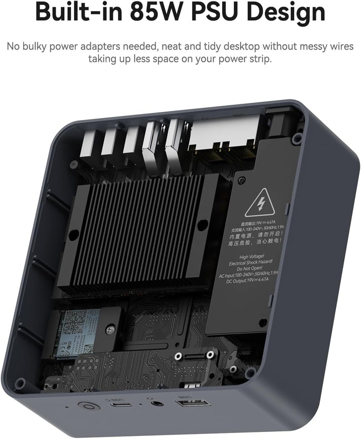 Beelink EQi12 Mini PC, Intel Core i7 12650H (10C/16T, bis zu 4,7GHz), 24GB LPDDR5 1TB M.2 PCIe4.0 SS