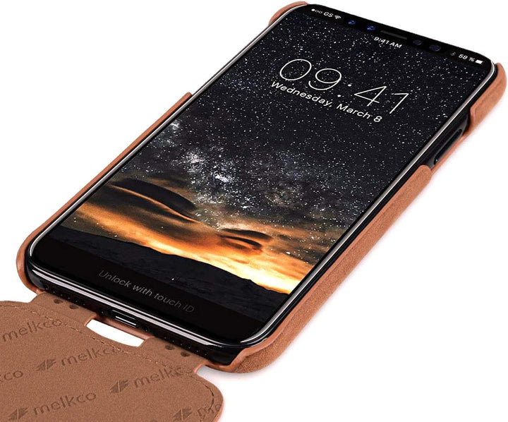 Hülle passend für Apple iPhone 11 (6,1 Zoll), Handyhülle mit echtem Leder, Flip-Case, Schutzhülle kl
