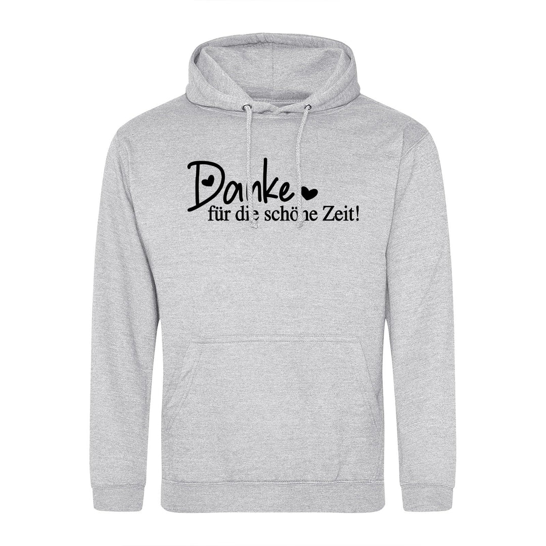 Huuraa Unisex Hoodie Danke für die schöne Zeit Herzen Pullover Vegan Grösse S-3XL für alle die Sich