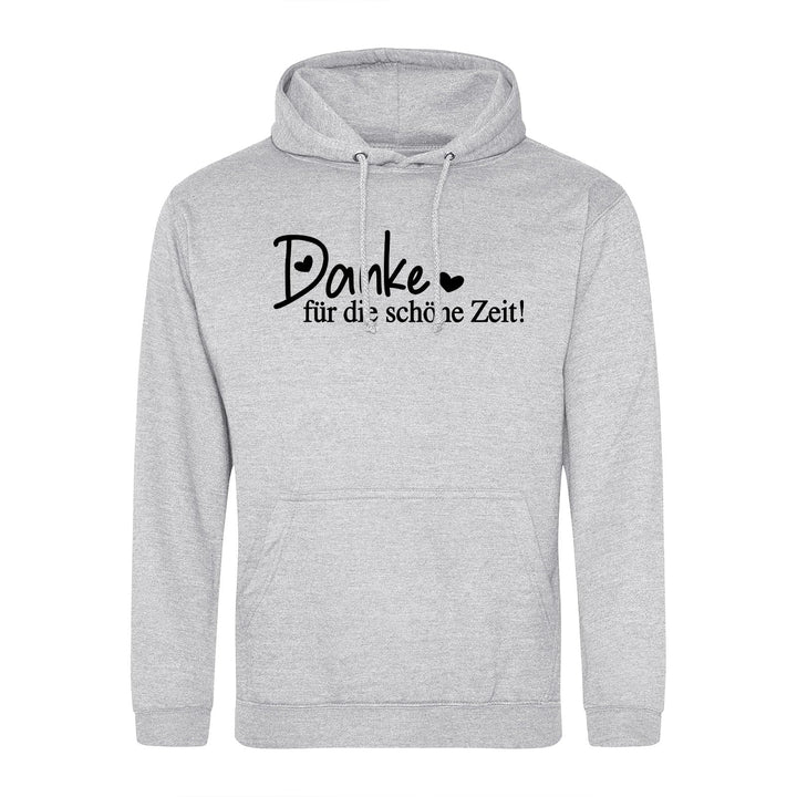 Huuraa Unisex Hoodie Danke für die schöne Zeit Herzen Pullover Vegan Grösse S-3XL für alle die Sich