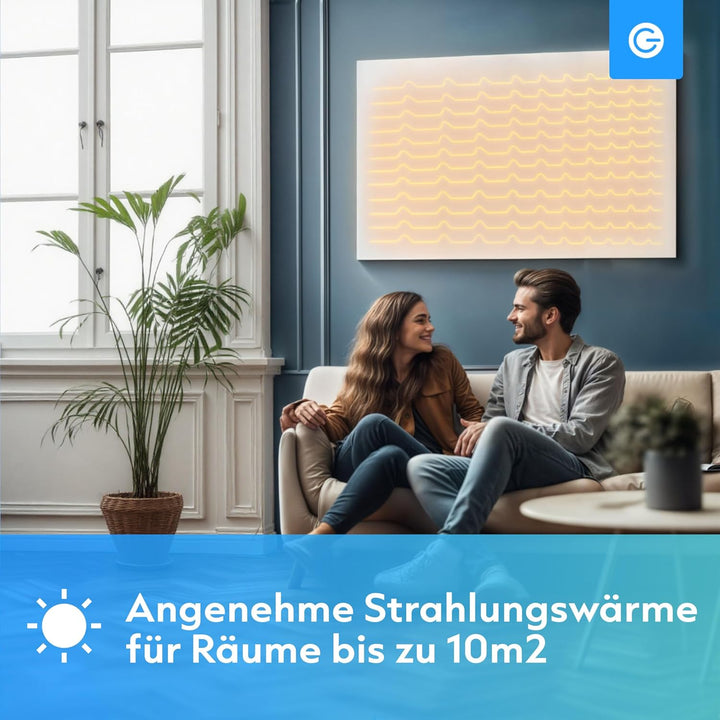 Silvergear® Infrarotheizung 450W | Premium Energieeffizientes Heizpaneel mit WiFi-Steuerung | Doppel