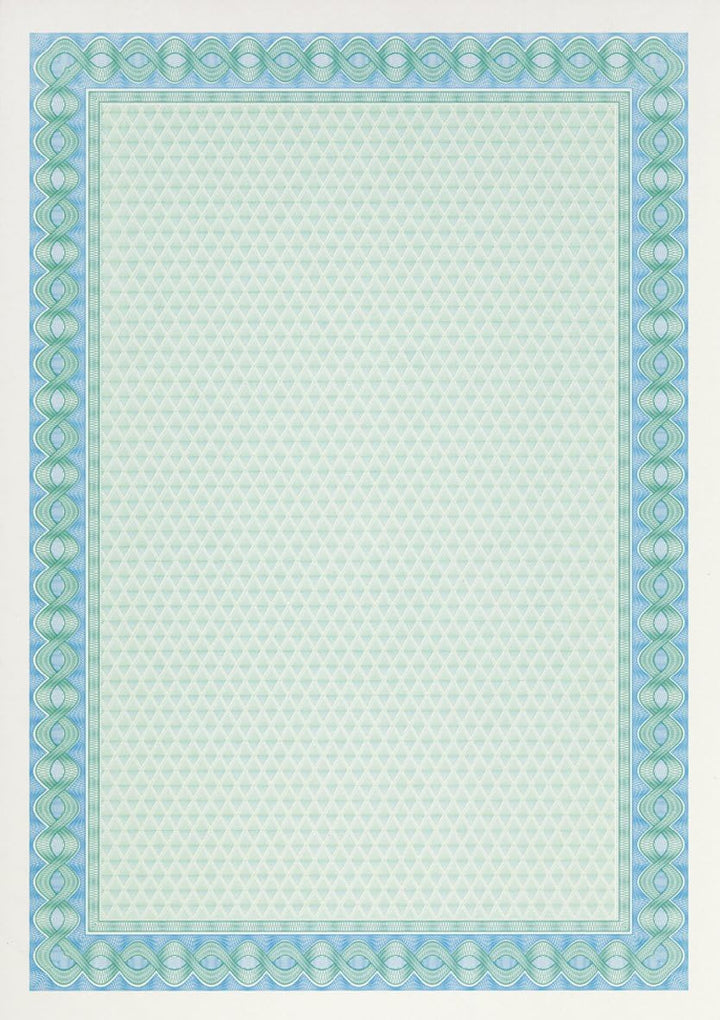 DECAdry Premium-Zertifikatblätter Wasserzeichen 115 g/m² A4 70 Blatt türkis-blau 1 blau, 1 blau
