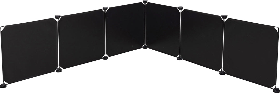 Kerbl Pet 6X Kunststoffwand-Elemente, á 35x35cm, schwarz, Gitterabstand 1,5cm, beliebig oft erweiter