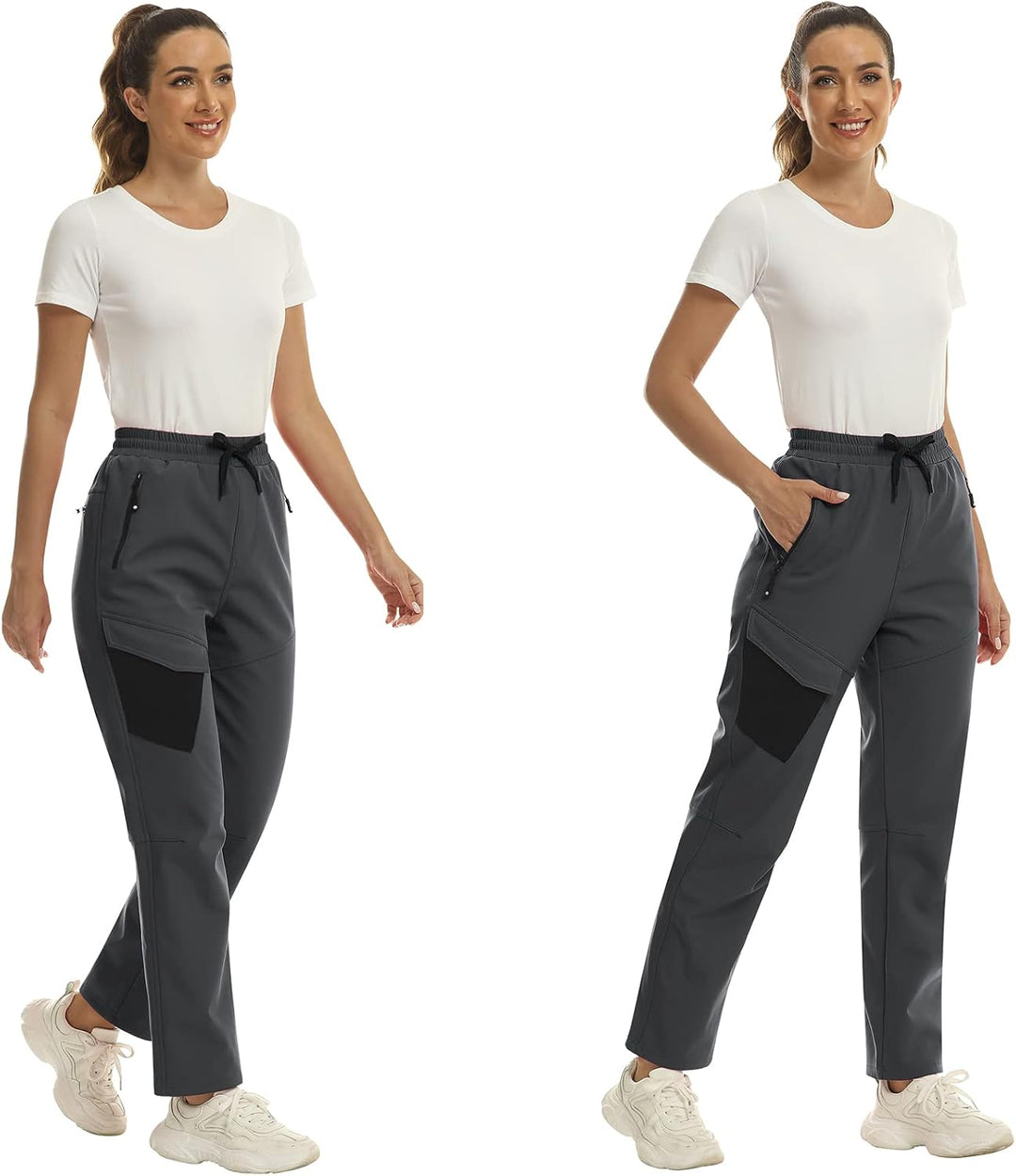 MoFiz Damen Wanderhose Skihose Softshellhose Outdoorhose Thermohose Winddichte Berghose Arbeitshose