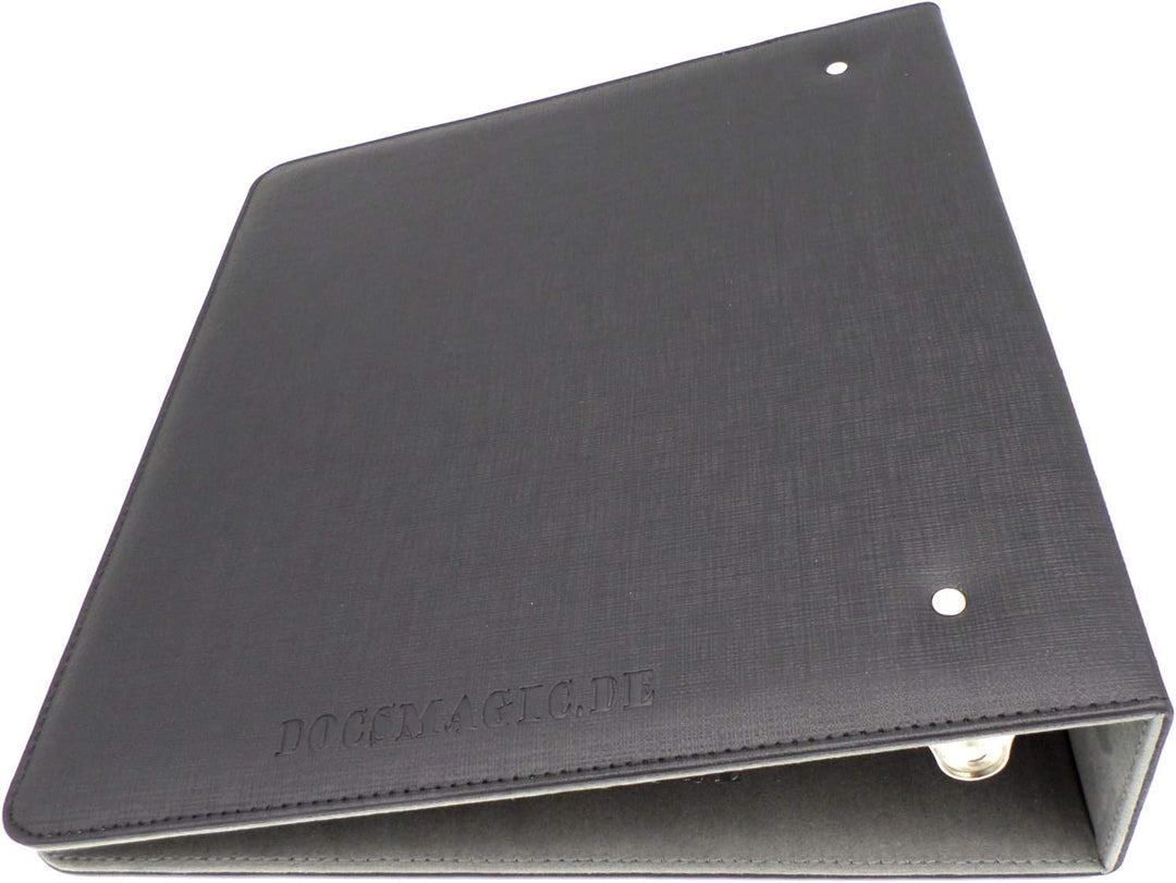 docsmagic.de 3-Ring Premium Album Black + 100 9-Pocket Premium Pages - Schwarz - PKM - YGO - MTG, Pr