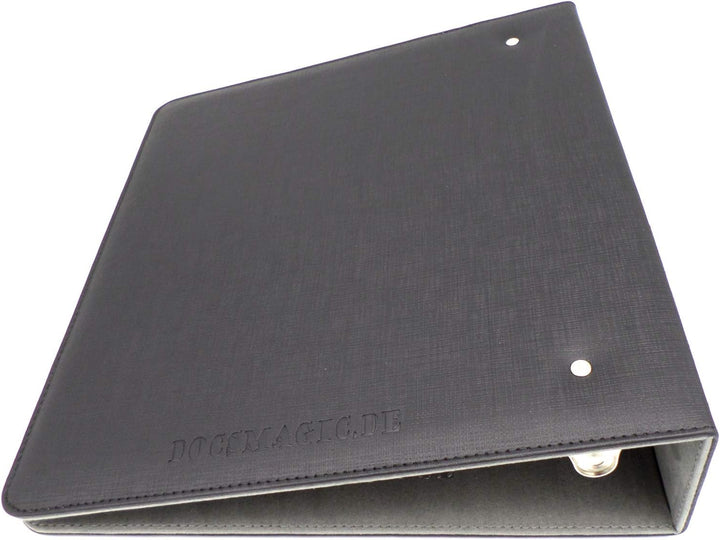 docsmagic.de 3-Ring Premium Album Black + 100 9-Pocket Premium Pages - Schwarz - PKM - YGO - MTG, Pr