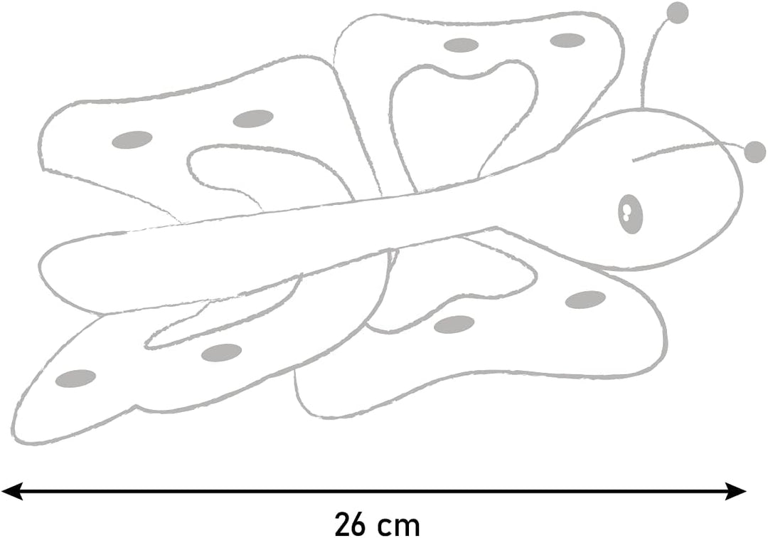 Kuscheltier 2 in 1 I Wende Plüschtier I Verwandlung und Entwicklung | Schmetterling Kuscheltier | Ra