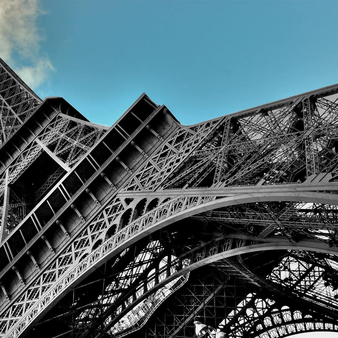 Pixxprint Glasbild | Wandbild auf Echtglas | schöner Eifelturm in Paris | 40x40 cm | inkl. Aufhängun