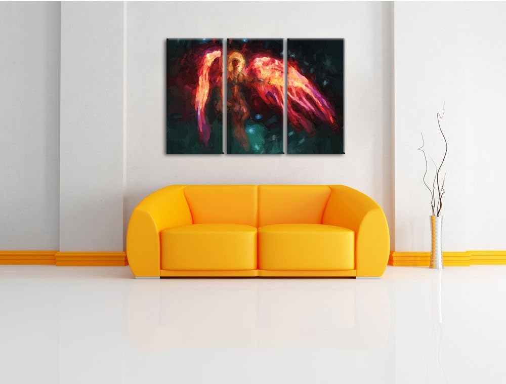 Pixxprint Alien Teufel im Weltraum Kunst als Leinwandbild/Grösse: 3 Teilig (120x80 cm) cm/Wandbild/K