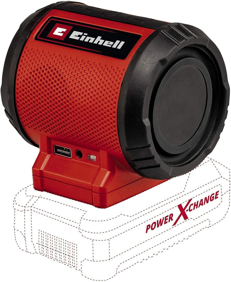 Einhell Akku-Lautsprecher TC-SR 18 Li BT Power X-Change (Li-Ion, 18V, 10 m Bluetooth Reichweite, max