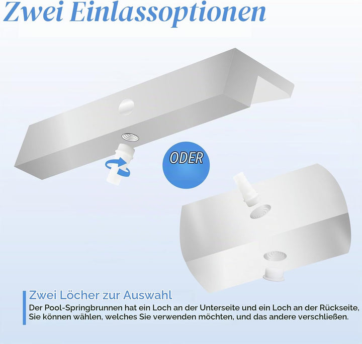 Pool Brunnen Edelstahl Teich Wasserfall Spillway Kits für Innen-/Aussendekorativ, 90x20x10cm Pool Wa
