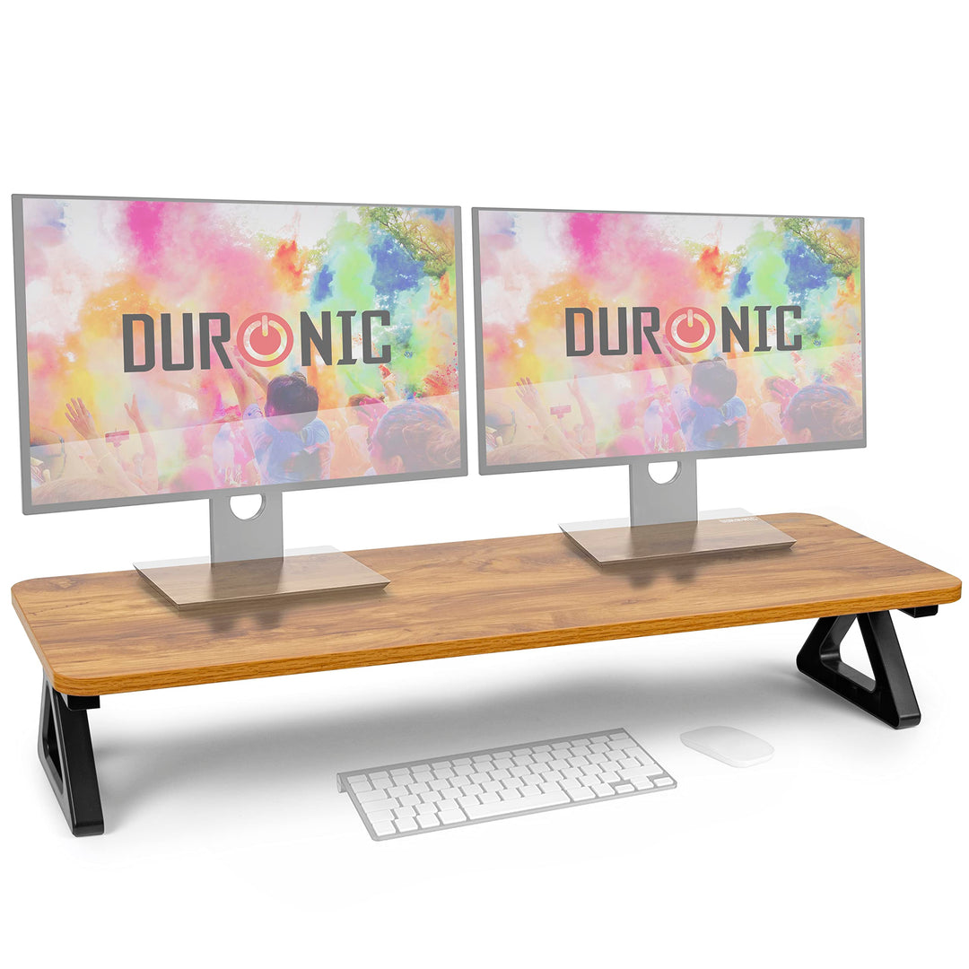 Duronic DM06-2 AW Monitorständer, 82 x 30 cm, Schreibtischaufsatz Erhöhung Bildschirmständer, Dual M