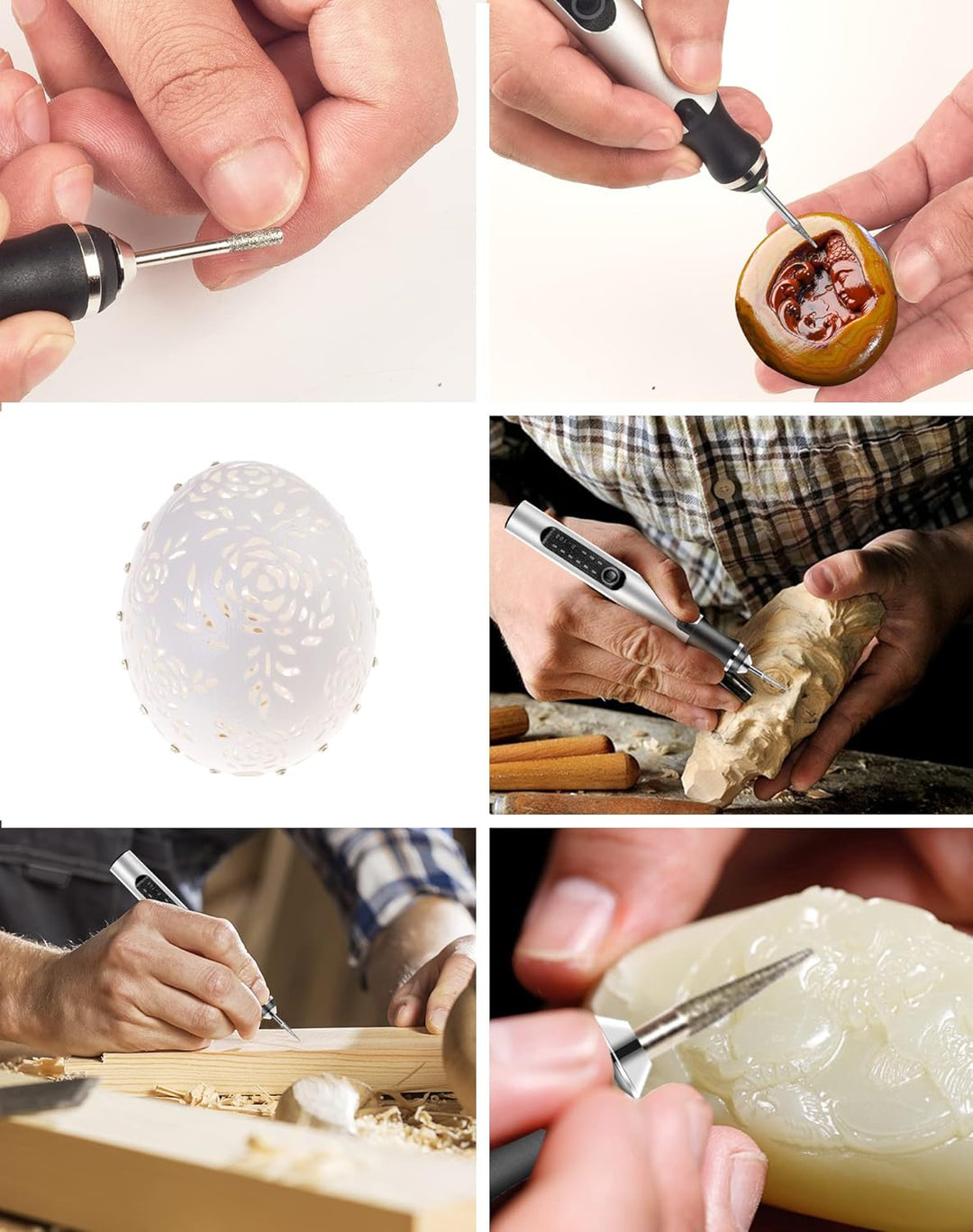 Elektrische Gravierstift Multifunktionaler Gravierwerkzeugsatz, ZITFRI Mini Graviergerät mit Gravurz