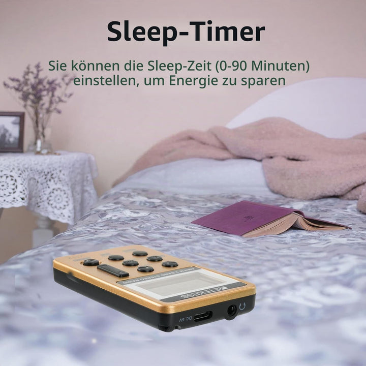 Retekess V112 Mini Radio Batteriebetrieben,Radio Klein mit Kopfhörer,FM AM,Schlaftimer,Wiederaufladb