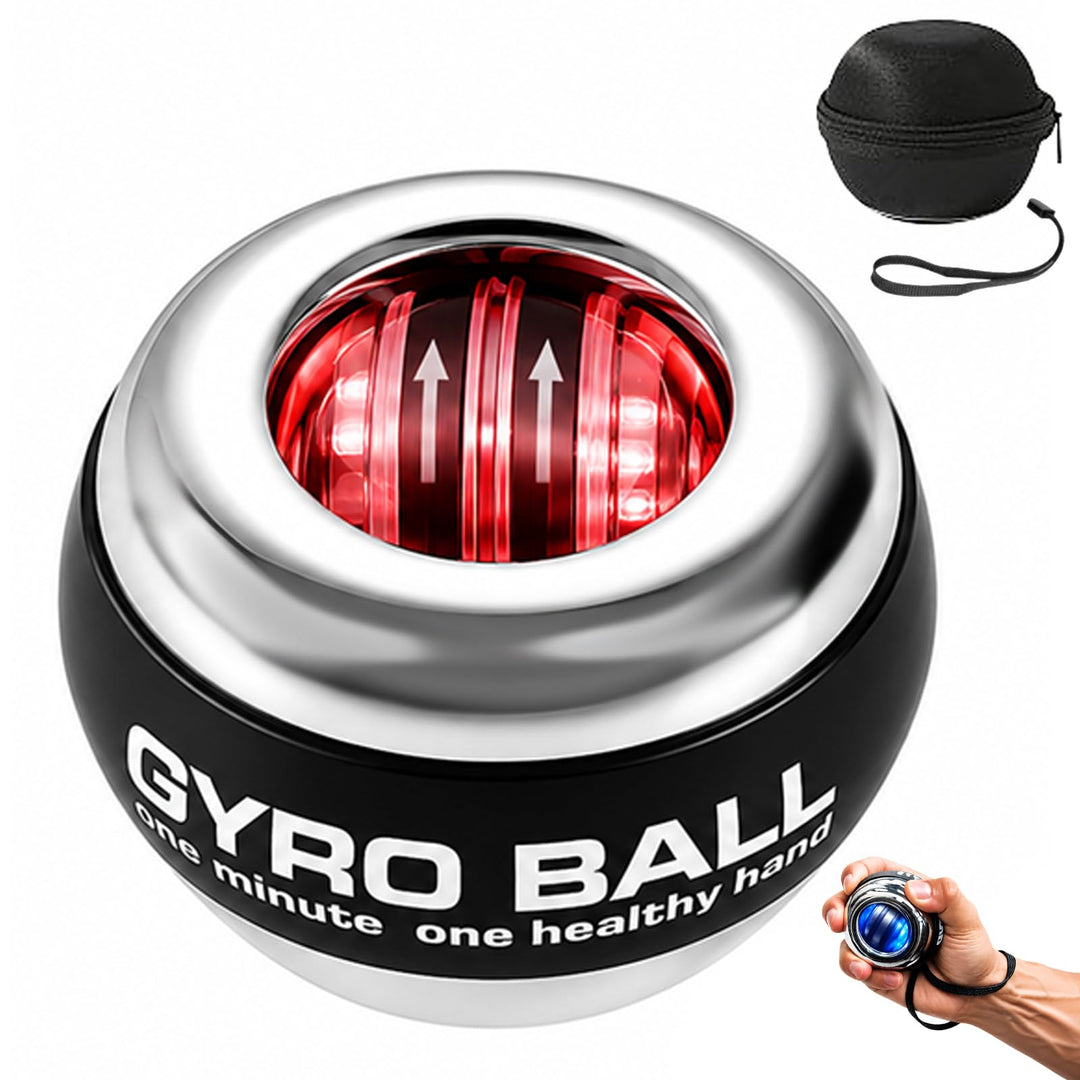 BeSokar Gyroball, Handgelenktrainer-Ball, Auto-Start, 5-stufiger Widerstands-/Lichtsteuerung, Gyrosk