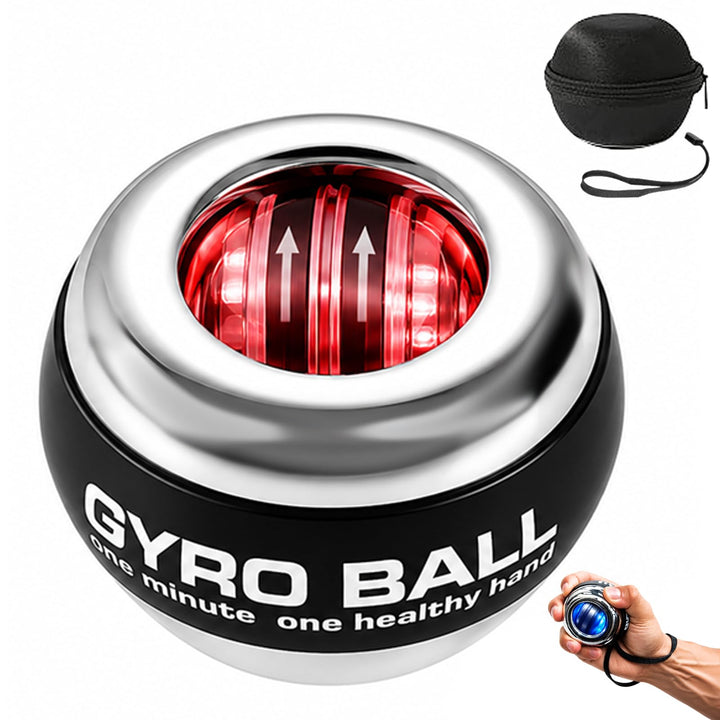 BeSokar Gyroball, Handgelenktrainer-Ball, Auto-Start, 5-stufiger Widerstands-/Lichtsteuerung, Gyrosk