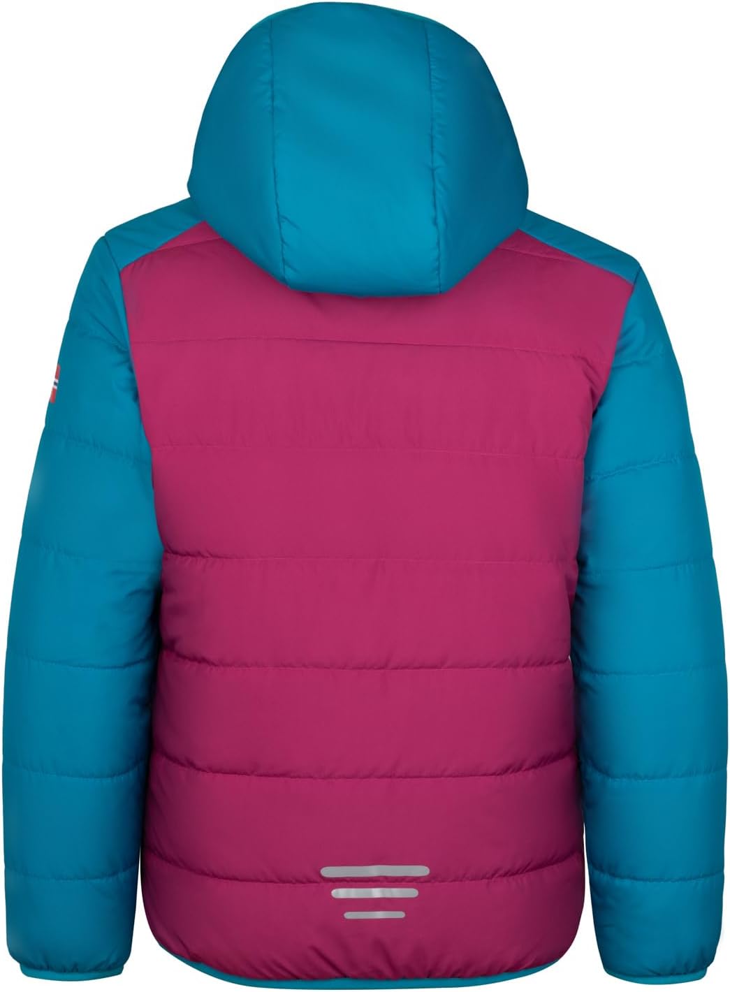 Trollkids winddichte Kinder Jacke mit Reissverschlusstaschen SANDVIKA 92 Helle Beere/Dunkeltürkis/Ma