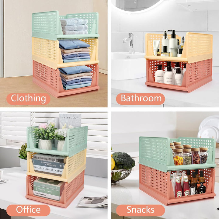 Diealles Shine Stapelbare Schubladenboxen, 8 Stück Kleiderschrank Organizer Ausziehbar, Plastik Schu