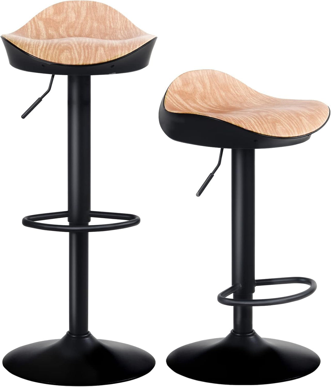 YOUNIKE Barhocker 2er Set Barstuhl Höhenverstellbar 360°Drehbar Küchenhocker mit Fussstütze, Tresenh