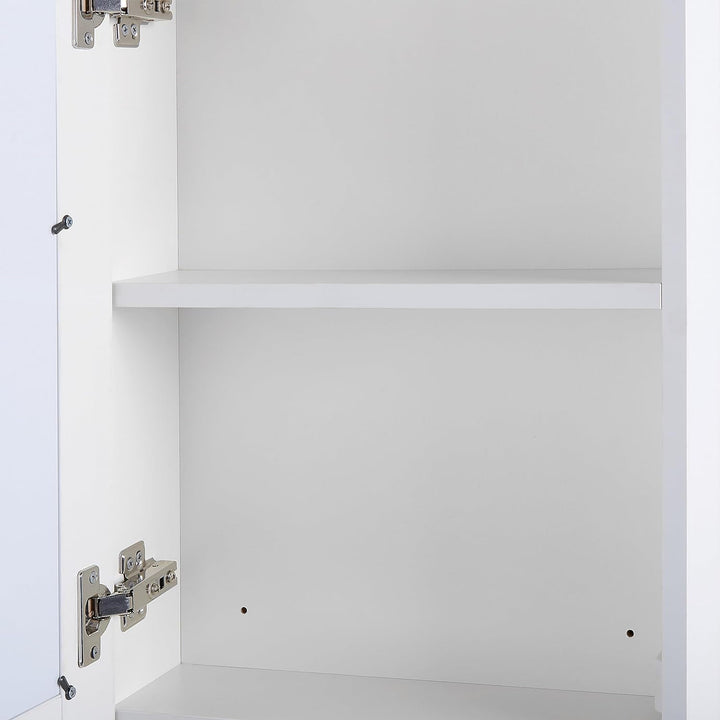 Moderner Bad-Spiegelschrank 40x60 cm 1 türig mit LED Beleuchtung weiss Condor