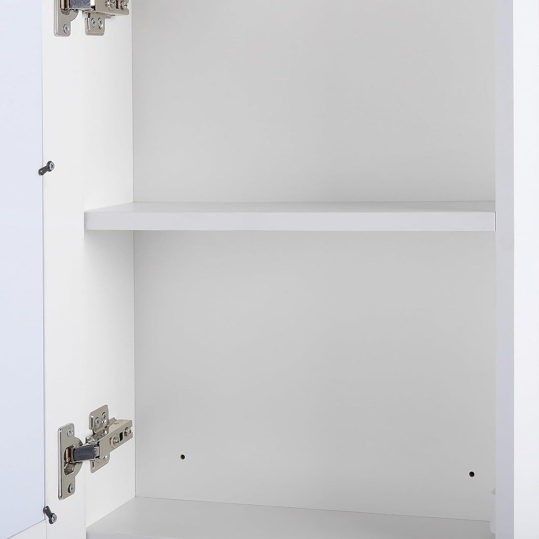 Moderner Bad-Spiegelschrank 40x60 cm 1 türig mit LED Beleuchtung weiss Condor