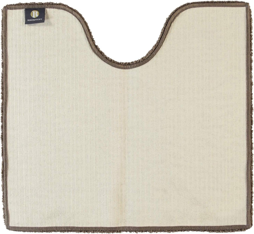 Rhomtuft Badteppiche Square Taupe - 58 Toilettenvorlage mit Ausschnitt 55x60 cm, Toilettenvorlage mi