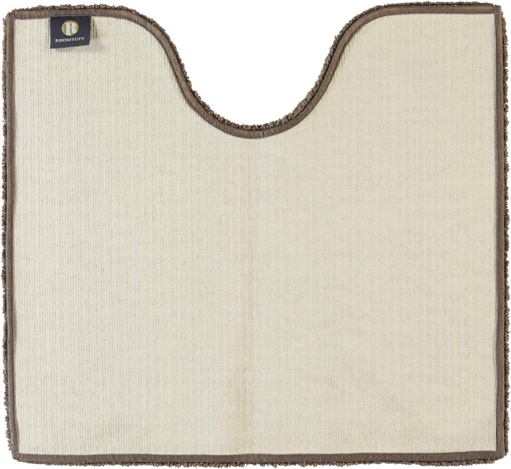 Rhomtuft Badteppiche Square Taupe - 58 Toilettenvorlage mit Ausschnitt 55x60 cm, Toilettenvorlage mi