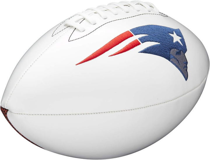 Wilson NFL Logo Autograph Football, Autogramm, Live New England Patriots