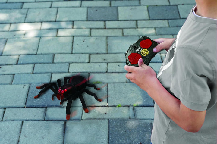 Lexibook, Ferngesteuerte realistische Tarantel/Spinne, 8 haarige Beine, 2 Mandibeln, Lichteffekte in