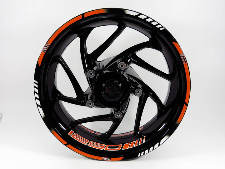 BIKE-label Felgenrand Aufkleber orange kompatibel für KTM 1290 Super Adventure S + R X710041 1290 Su