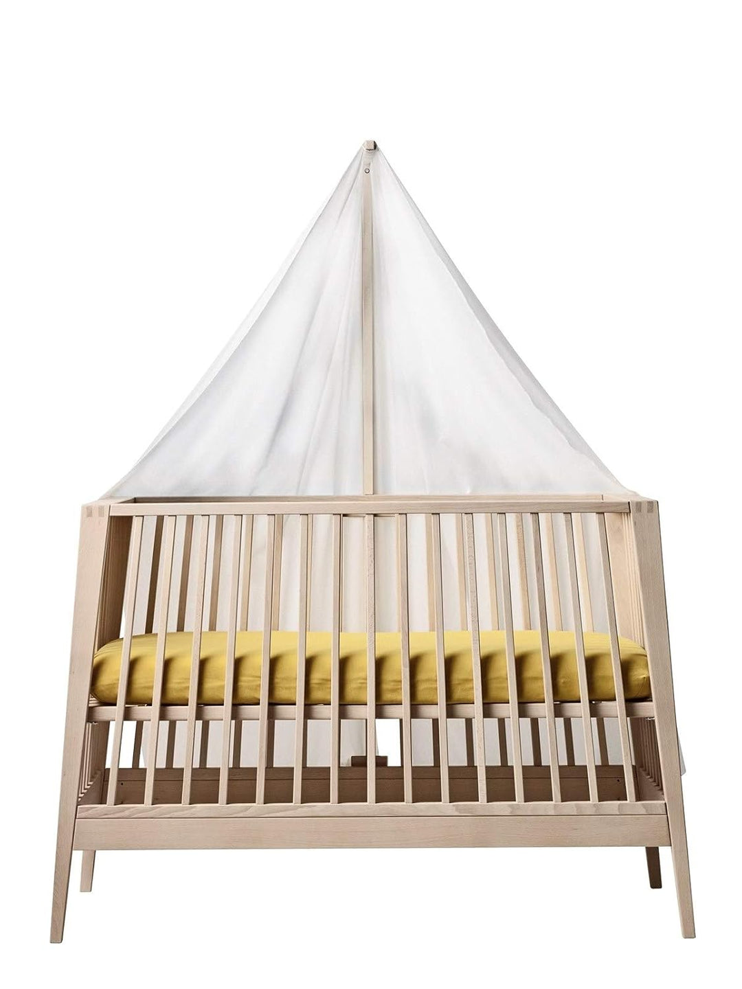 Leander Himmelgestell - Buche für Linea Babybett und Luna Babybett + Himmel in der Farbe weiss (OHNE