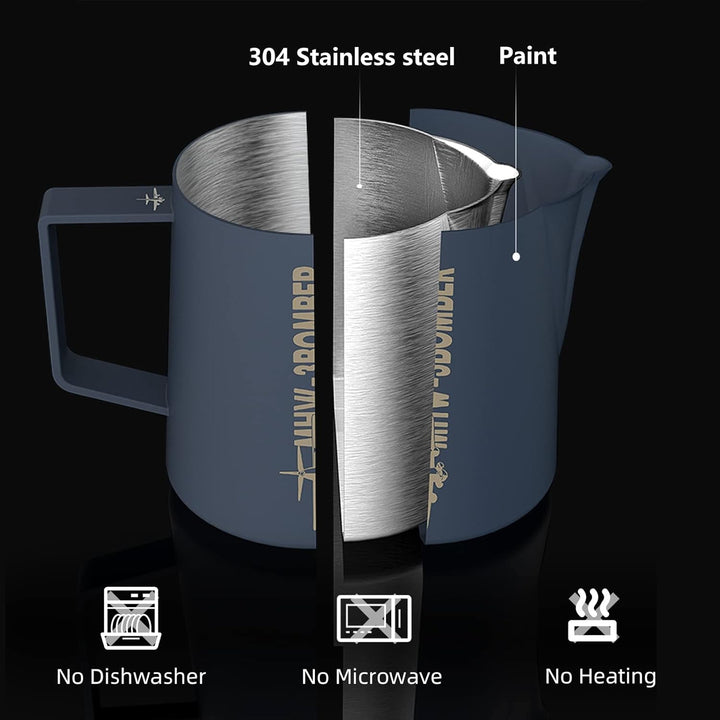 MHW-3BOMBER Espresso Milchkännchen Milk Pitcher 500ml Milchschaumtank Espresso Milchschaumtank Edels