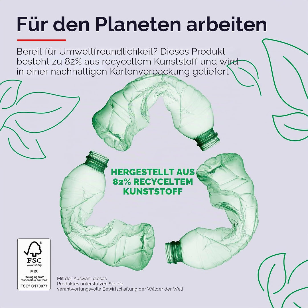 Trust Mydo Leise Funkmaus, 82% aus Recyclingkunststoff, 1000-1800 DPI, Verstaubarer USB Mikroempfäng