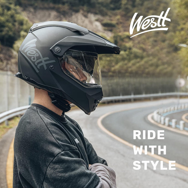 Westt Motocross Helm Fullface MTB Motorradhelm Integralhelm Crosshelm Helm Motorrad MTB Enduro Quad