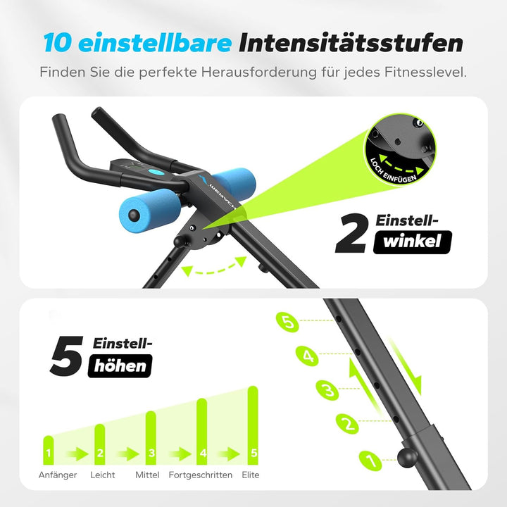 MERACH Bauchtrainer Bauchmuskeltrainer für Zuhause Multifunktionale Trainingsgerät für Ganzkörpertra