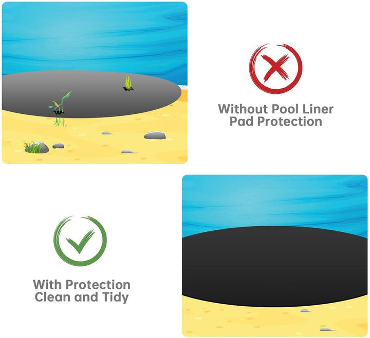 Poolfolie – verdickter quadratischer robuster Durchstichschutz | Pool-Bodenmatte für Resort, Hotel,