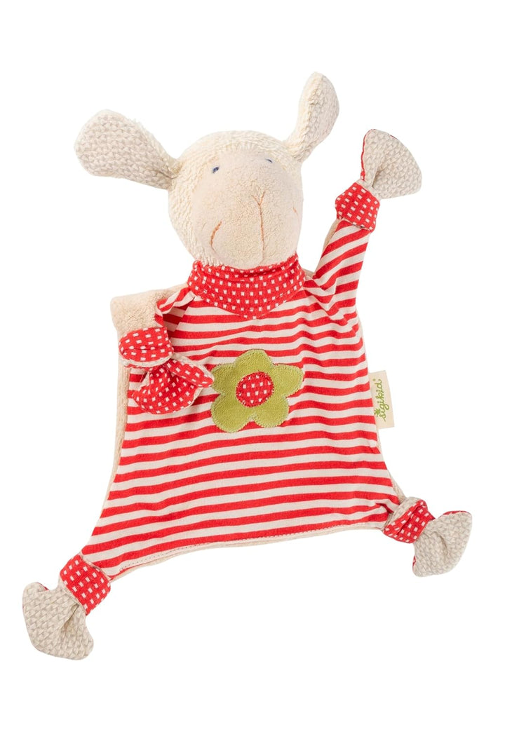 SIGIKID 40862 Schnuffeltuch Schaf Green Mädchen Babyspielzeug empfohlen ab Geburt rot Rot/Schaf, Rot