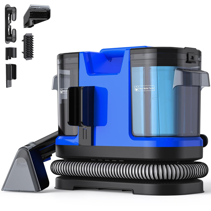 Lubluelu Nasssauger Polsterreiniger Gerät, 600 W - 15 kPa Teppichreiniger Waschsauger, tragbares Tep