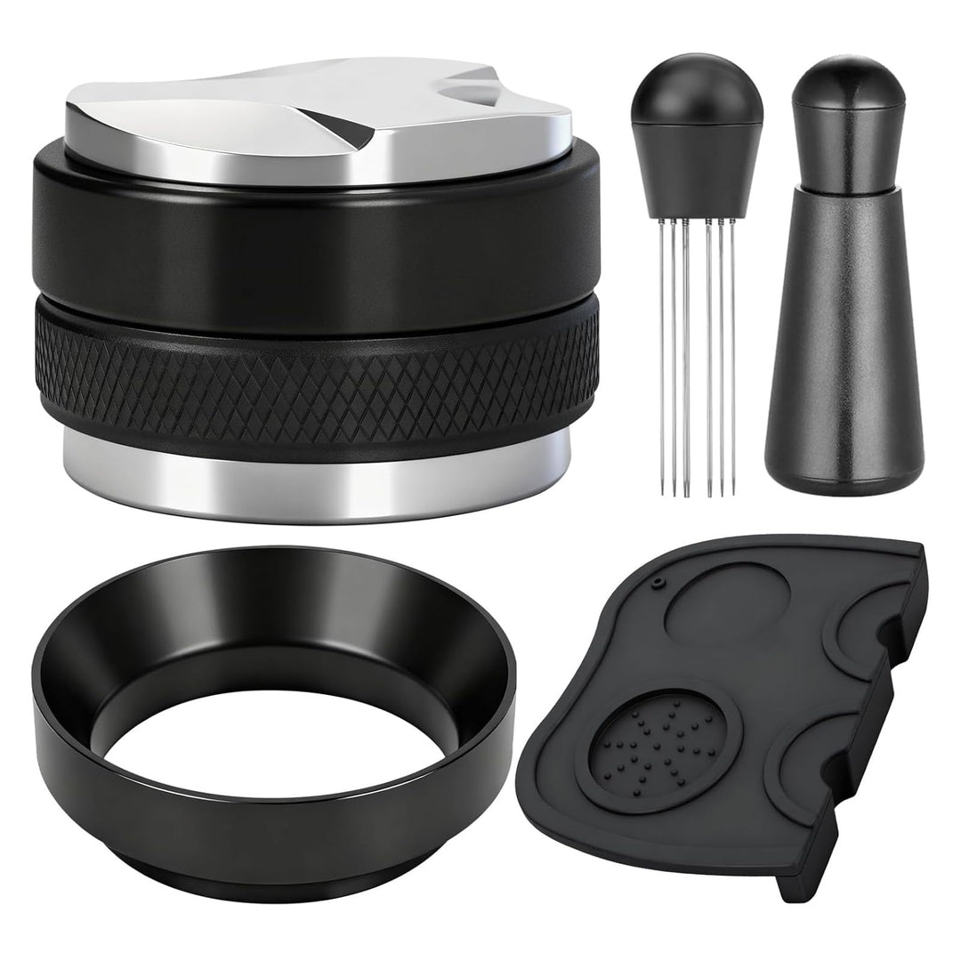 Siebträger Zubehör, 51mm Barista Zubehör, WDT Tool, 51mm Tamper Set & Kaffeeverteiler Mit Leveler, D