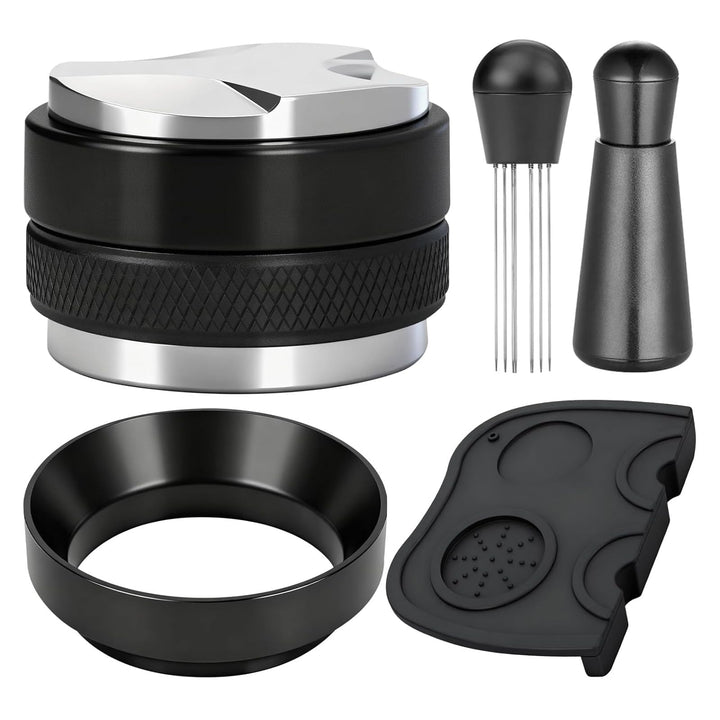 Siebträger Zubehör, 51mm Barista Zubehör, WDT Tool, 51mm Tamper Set & Kaffeeverteiler Mit Leveler, D