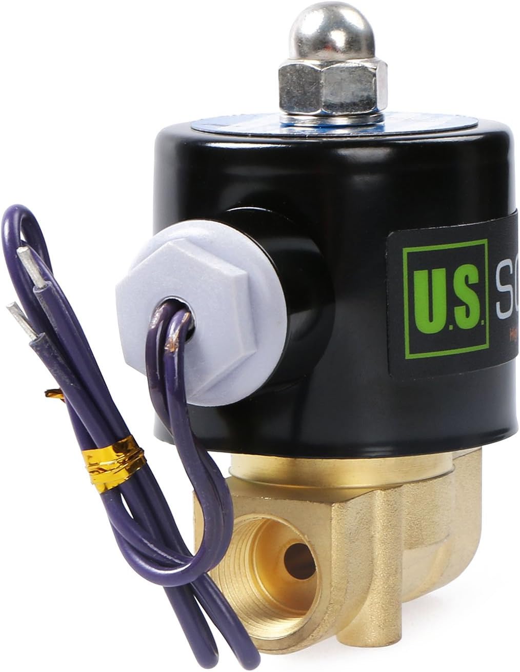 U.S. Solid 3/8" G 12 V DC Messing Magnetventil Direktgesteuert für Wasser Luft Gas Öl NC Brass Solen