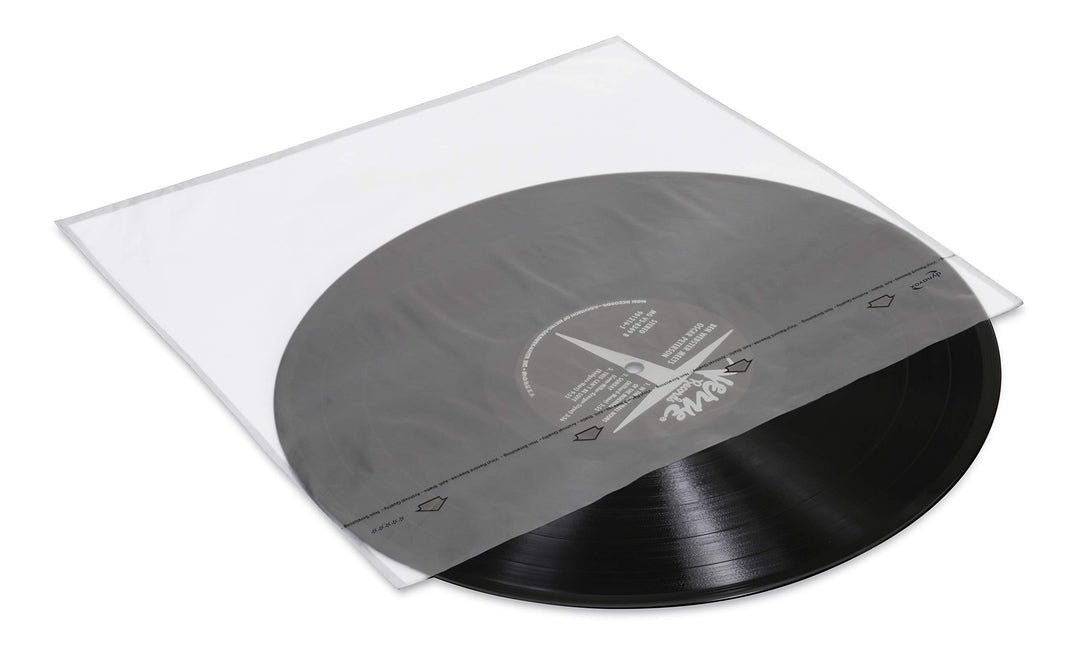 Dynavox Schallplatten-Innenhülle 50er Pack, klar, Archiv-Qualität, Vinylhüllen für LPs Single, Singl