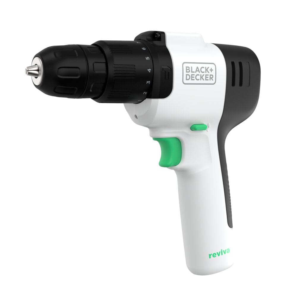 BLACK+DECKER Black e Decker Reviva 12V Akku-BohrmaschineSchrauberSchlagbohrmaschine - REVHD12C-QW, S