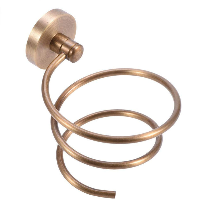 Zerodis Haartrockner-Halter, antikes Design, Wandhalterung, massives Messing
