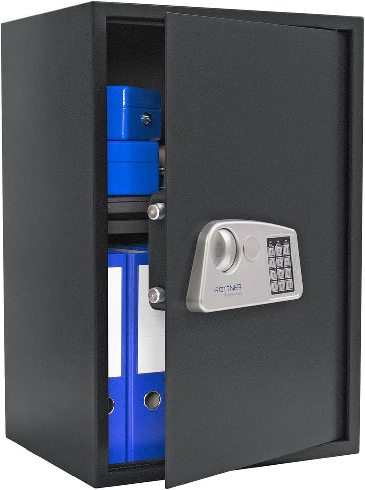 Rottner Möbeltresor Noah 5 Stahl Elektronikschloss mechanische Notöffnung anthrazit BxHxT 45x67x36 c